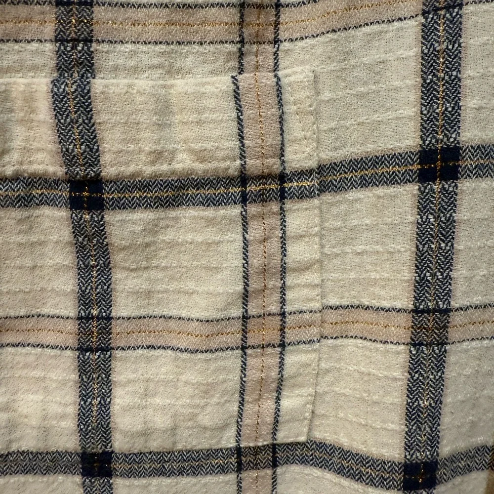 Pilcro Plaid Buttondown Shirt Women’s Size M - Picture 5 of 6
